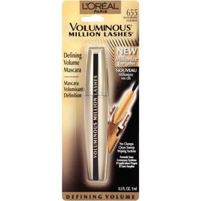 img 3 attached to L'Oreal Paris Makeup Voluminous Million Lashes: Определяющая, не растекающаяся тушь для ресниц без комков, на основе коллагена в оттенке черно-коричневого цвета - увеличьте длину своих ресниц с помощью объемной формулы и точной кисти!