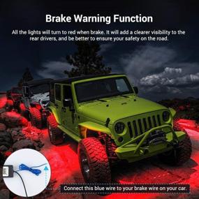 img 1 attached to 🚗 Enhance Your Ride with MustWin RGB LED Rock Lights: Multicolor Underglow Neon Lights with RF/APP Control, Music Mode, Waterproof Aluminum Light Kit for Truck, Jeep, Off Road, Car, UTV, ATV, SUV - 8 Packs