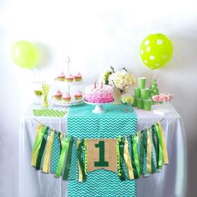 img 1 attached to Декоративное колечко "Birthday Highchair Bunting Garland