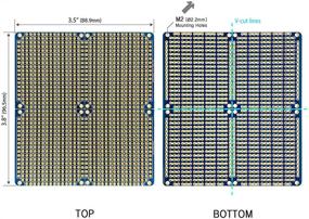 img 1 attached to 🔌 Прототипная плата PCB ElectroCookie с покрытием из золота, 6 штук набора разделительных плат с питающими рельсами для DIY-проектов по пайке Arduino, 3.8x3.5 (3 синих + 3 черных)