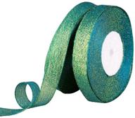 🎀 feyarl sparkly green ribbon - premium metallic glitter ribbon for christmas, crafts, and floral projects logo