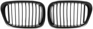 🚘 матовая черная передняя решетка для bmw e39 4d 1997-2003 от uxcell - подчеркните стиль и производительность вашего автомобиля логотип