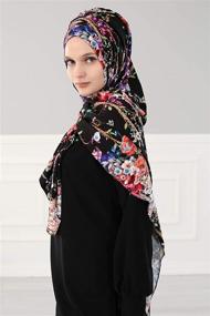 img 3 attached to Jersey Cotton Instant Modesty Turban Women's Accessories for Scarves & Wraps