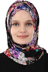 img 4 attached to Jersey Cotton Instant Modesty Turban Women's Accessories for Scarves & Wraps