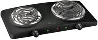 🔌 convenient and reliable: betty crocker portable dual electric burner in sleek black design логотип