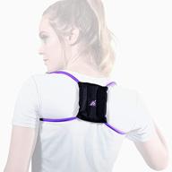 👍 enhance posture with the posture medic dynamic posture brace - ideal for neck, upper, and lower back support, long-term correction, small plus strength, purple logo