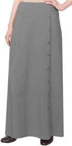 img 3 attached to BabyO Womens Stretch Cotton Button Women's Clothing for Skirts