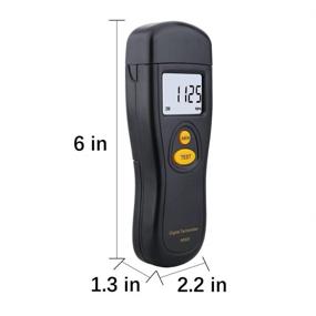 img 2 attached to 🔢 Non-Contact Digital Tachometer RPM Tester with LCD Backlight Display - 2.5~99999 RPM Range, 50mm~500mm Distance, Rotational Speed Meter, Tacho Speedometer