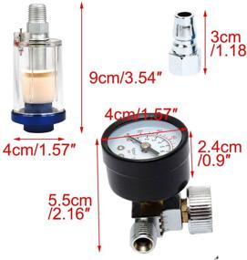 img 2 attached to 🔧 140PSI Air Pressure Regulator Gauge with Water Trap Filter Separator Tool Kit for Spray Paint Guns - TargetEvo