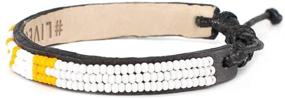 img 3 attached to 🌈 Ubuntu Life Love Bracelet: Stylish Adjustable Leather Beaded Glass Bracelet for Men & Women