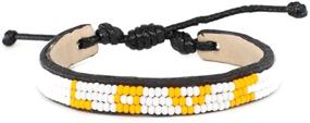 img 4 attached to 🌈 Ubuntu Life Love Bracelet: Stylish Adjustable Leather Beaded Glass Bracelet for Men & Women