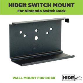 img 2 attached to 🎮 Black Steel Wall Mount for Nintendo Switch by HIDEit Mounts - Securely Store Your Nintendo Switch Console Near or Behind TV