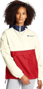 img 2 attached to Stay Stylish Anywhere: Champion Women's Packable Jacket-Solid - The Perfect Travel Companion!