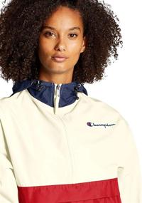 img 3 attached to Stay Stylish Anywhere: Champion Women's Packable Jacket-Solid - The Perfect Travel Companion!