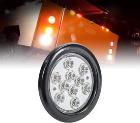 img 4 attached to 🚦 High-Quality 4" Round Clear White LED Trailer Tail Lights [DOT Certified] [Grommet & Plug Included] [IP67 Waterproof] Perfect for RVs and Trucks