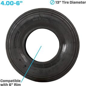 img 1 attached to 🔧 Marathon 4.00-6" Pneumatic Wheel Tire and Tube: Top-Quality Replacement for Efficient Performance
