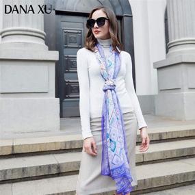 img 2 attached to 🧣 Дана Шали Пашмины от DANA XU для женщин, Оранжевый08 - стильные аксессуары для дам