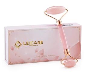 img 4 attached to 💎 Rose Quartz Face Roller for Skin Care - Jade Roller Facial Massager for Women - Stress Relief, Wrinkle Reduction, and Eye Puffiness Remover