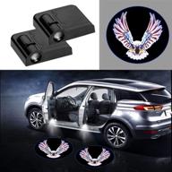 🦅 2pcs universal wireless car door light with us american bald eagle logo - perfect fit for all cars (for bald eagle) logo