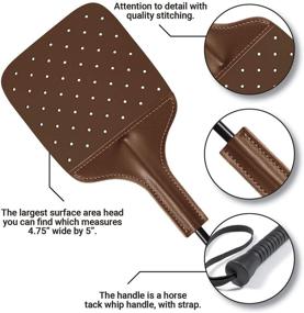 img 3 attached to 🪰 Amish-Inspired Heavy Duty Leather Fly Swatter: Durable Horse Tack Whip Handle, 21" - Assorted Colors, Brown
