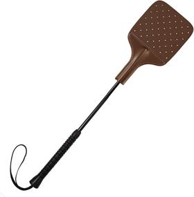 img 2 attached to 🪰 Amish-Inspired Heavy Duty Leather Fly Swatter: Durable Horse Tack Whip Handle, 21" - Assorted Colors, Brown