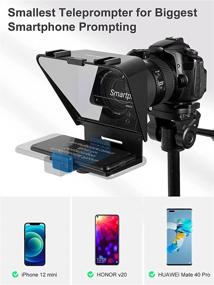 img 3 attached to 📱 MOMAN Smartphone Teleprompter Kit: Portable Solution for iPhone, Huawei & DSLR Recording with Remote Control & Tripod - 70/30 Beam Split Glass included!