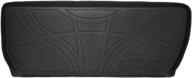 maxliner 3rd row all weather cargo 🚗 liner floor mat in black for 2008-2017 traverse/enclave logo