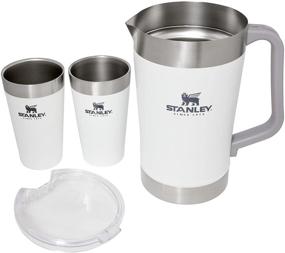 img 3 attached to 🥤 Stanley Stay Chill Pitcher Set: Insulated 64oz Stainless Steel Pitcher with 2 Stacking Steel Pint Glasses