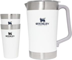 img 4 attached to 🥤 Stanley Stay Chill Pitcher Set: Insulated 64oz Stainless Steel Pitcher with 2 Stacking Steel Pint Glasses