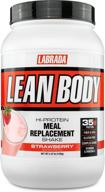 🍓 labrada nutrition lean body hi-protein meal replacement shake: strawberry flavor, 2.47-pound tub – achieve lean body goals! logo