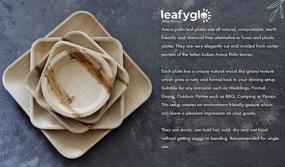 img 1 attached to 🌿 Leafyglo Natures Tableware: Areca Palm Leaf 8 Inch Square Plates - 25 Pack Disposable, Compostable, Bamboo, Eco Friendly, Biodegradable - An Ideal Alternative to Paper and Plastic Plates