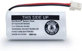 img 1 attached to 🔋 Long-Lasting Replacement Battery Pack (4-Pack) for VTech & AT&T Cordless Phones - BAOBIAN BT162342 BT262342 Compatible with BT183342 BT283342 BT166342 BT266342 CS6114 CS6419 CS6719 EL52300 CL80111