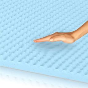 img 2 attached to ✨ Enhance Sleep Comfort with Milliard 2in. Egg Crate Gel Memory Foam Mattress Topper - Queen Size: Great Pressure Relief & Cooler Night Sleep!