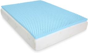 img 1 attached to ✨ Enhance Sleep Comfort with Milliard 2in. Egg Crate Gel Memory Foam Mattress Topper - Queen Size: Great Pressure Relief & Cooler Night Sleep!
