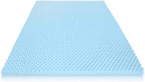 img 4 attached to ✨ Enhance Sleep Comfort with Milliard 2in. Egg Crate Gel Memory Foam Mattress Topper - Queen Size: Great Pressure Relief & Cooler Night Sleep!