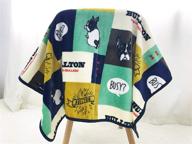 leowow blanket blanket french bulldog pattern blue logo