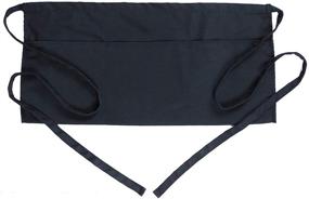 img 4 attached to 🎁 BOHARERS Black Waist Apron with 3 Pockets - Versatile Server Apron for Waitresses and Waiters