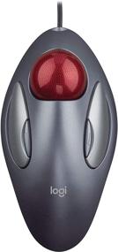 logitech trackman marble trackball mouse - usb wired ergonomic mouse for computers with 4 programmable buttons, in dark gray - improved seo logo