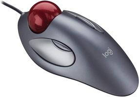 img 3 attached to Logitech Trackman Marble Trackball Mouse - USB Wired Ergonomic Mouse for Computers with 4 Programmable Buttons, in Dark Gray - Improved SEO