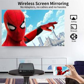 img 3 attached to 🎥 Immersive Entertainment Experience: 7200Lumen Wireless 5G WiFi Projector with Full HD 1080P Native Support, 4K Compatibility, Bluetooth, and Android OS for Outdoor/Home Theater iPhone Computer DVD TV Stick PS5 HDMI USB VGA Audio