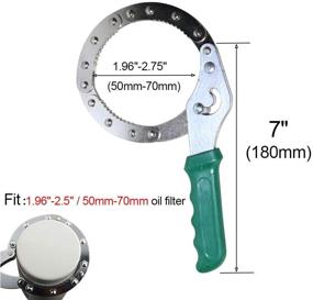 img 3 attached to 🔧 Boeray Handcuff Style Adjustable Oil Filter Wrench: Universal Non-Slip Remover Tool for 1.96"-2.5"/50mm-70mm Pipe Fitting and Oil Filter