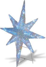 img 2 attached to 🌟 42 Inch Ice Acrylic Star with 96 LED Lights (DF-096001) by National Tree - Multiple Functions for Enhanced Visibility