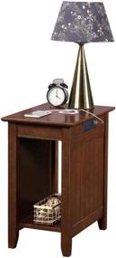 img 2 attached to 🔌 Edison End Table with Charging Station in Espresso – Convenience Concepts