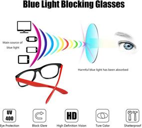 img 1 attached to 👓 Protective Blue Light Blocking Glasses for Boys and Girls: TPEE Rubber Frame | Age 3-10 | Ideal for Computer Gaming and Eyeglasses