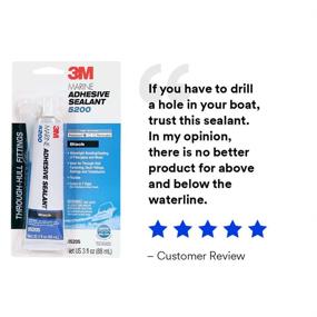 img 2 attached to 3M Marine Sealant 5200 - Black, 3 Ounces - Permanent Bonding and Sealing for Boats and Marine Applications