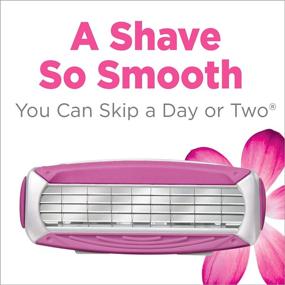 img 2 attached to 💃 Schick Quattro for Women Value Pack: 1 Razor and 4 Razor Blade Refills for Effortless Shaving