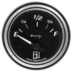 img 1 attached to 📏 Equus 7362 2-Inch Fuel Level Gauge: Chrome Finish & Black Dial