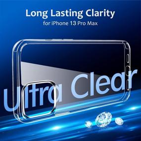 img 3 attached to 📱 ZIZEV Crystal Clear iPhone 13 Pro Max Case - Anti-Yellowing, Shockproof, Slim 5G Cover with Transparent Hard PC Back - 6.7 inch - Clear