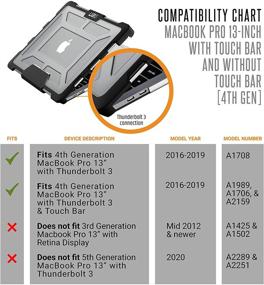 img 3 attached to 💻 Urban Armor Gear UAG Чехол Plasma для MacBook Pro 13-дюймов (4-го поколения, 2016-2019) - Легкий узкий ударопрочный чехол из твердого пластика, тестированный на ударопрочность по военным стандартам [Лед]