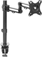 💻 vivo full motion aluminum single monitor desk mount stand, fits 17-32 inch screens, articulating arm joint, max vesa 100x100, stand-v101y логотип